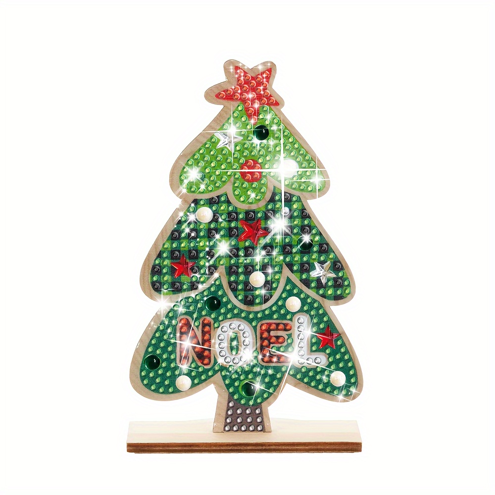 

5d Diamond Christmas Tree Diamond Art Painting Desktop Decoration Diy Set Diamond Christmas Tree Desktop Decoration Double Sided Special Crystal Stitching With Decoration (christmas Tree)