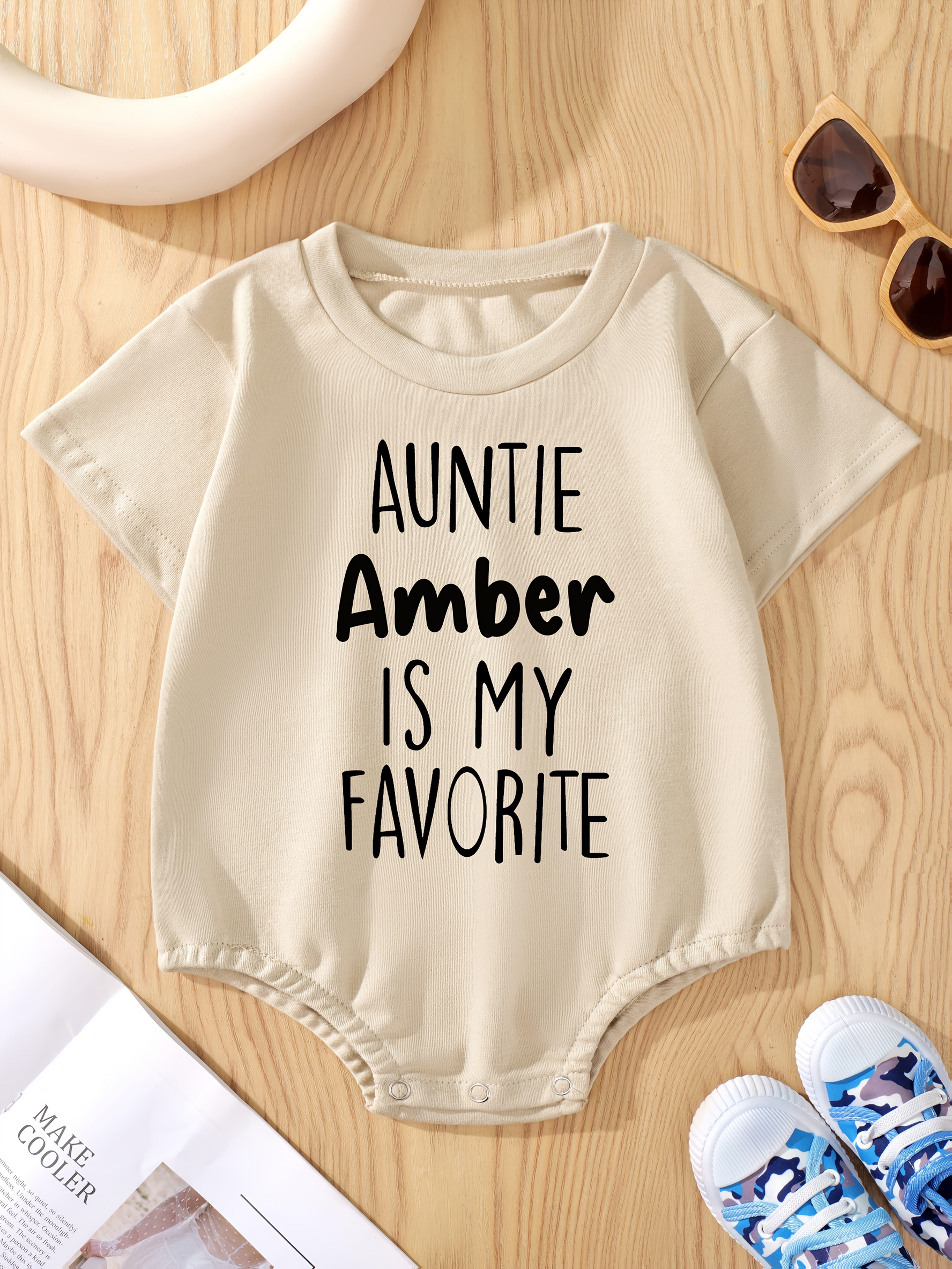 gepersonaliseerde babyrompertje aangepaste tante naam 