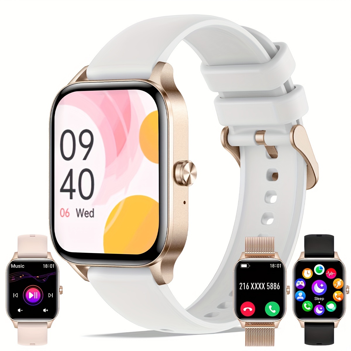 smart watch adjustable strap, smartwatch for iphone, hd