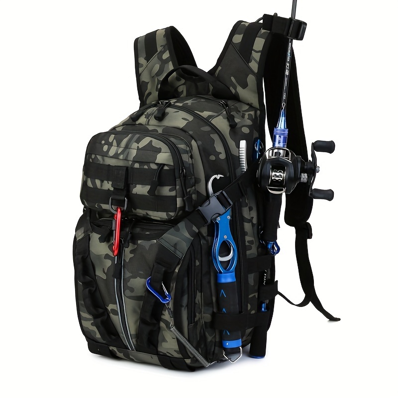 Fishing Backpack Large Capacity Backpack Fishing Bait Hooks - Temu