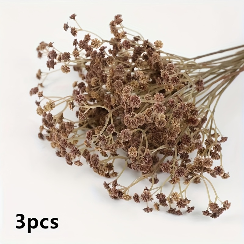 3pcs, Autumn Gypsophila Artificial Flowers, Baby's Breath Artificial Flowers, Suitable For Home, Autumn, Thanksgiving, Wedding, Bouquets, Floral Arrangement Parties, Dining Table, Garden Decoration