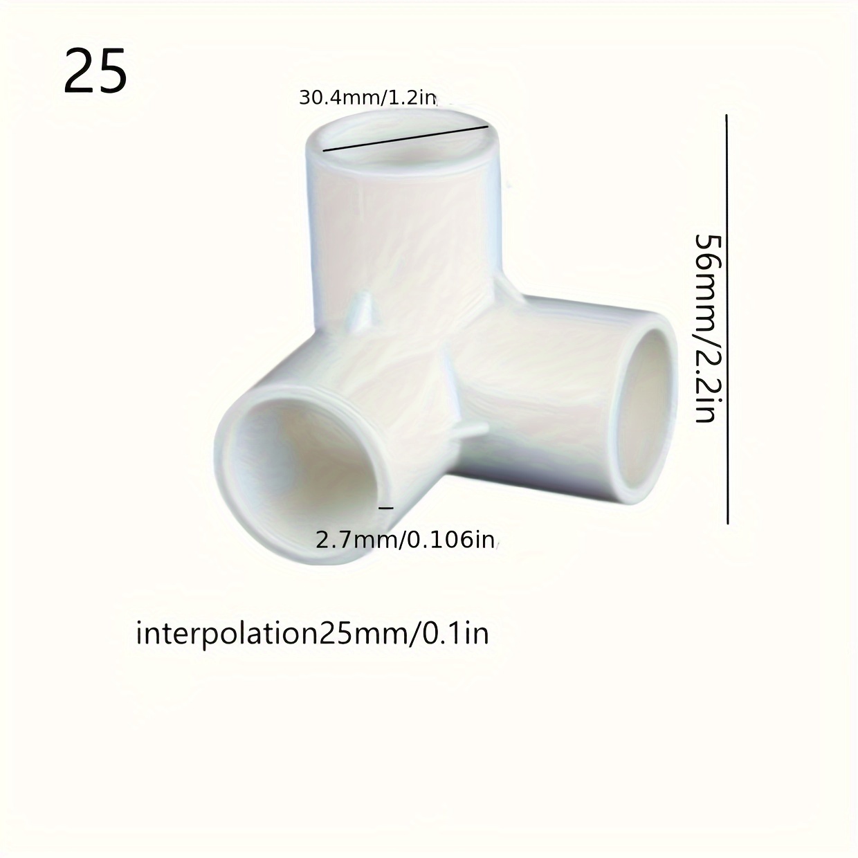 1pc Pvc Threedimensional Threeway Plastic Accessories, Shelf Water Pipe Parts Accessories, Pvc