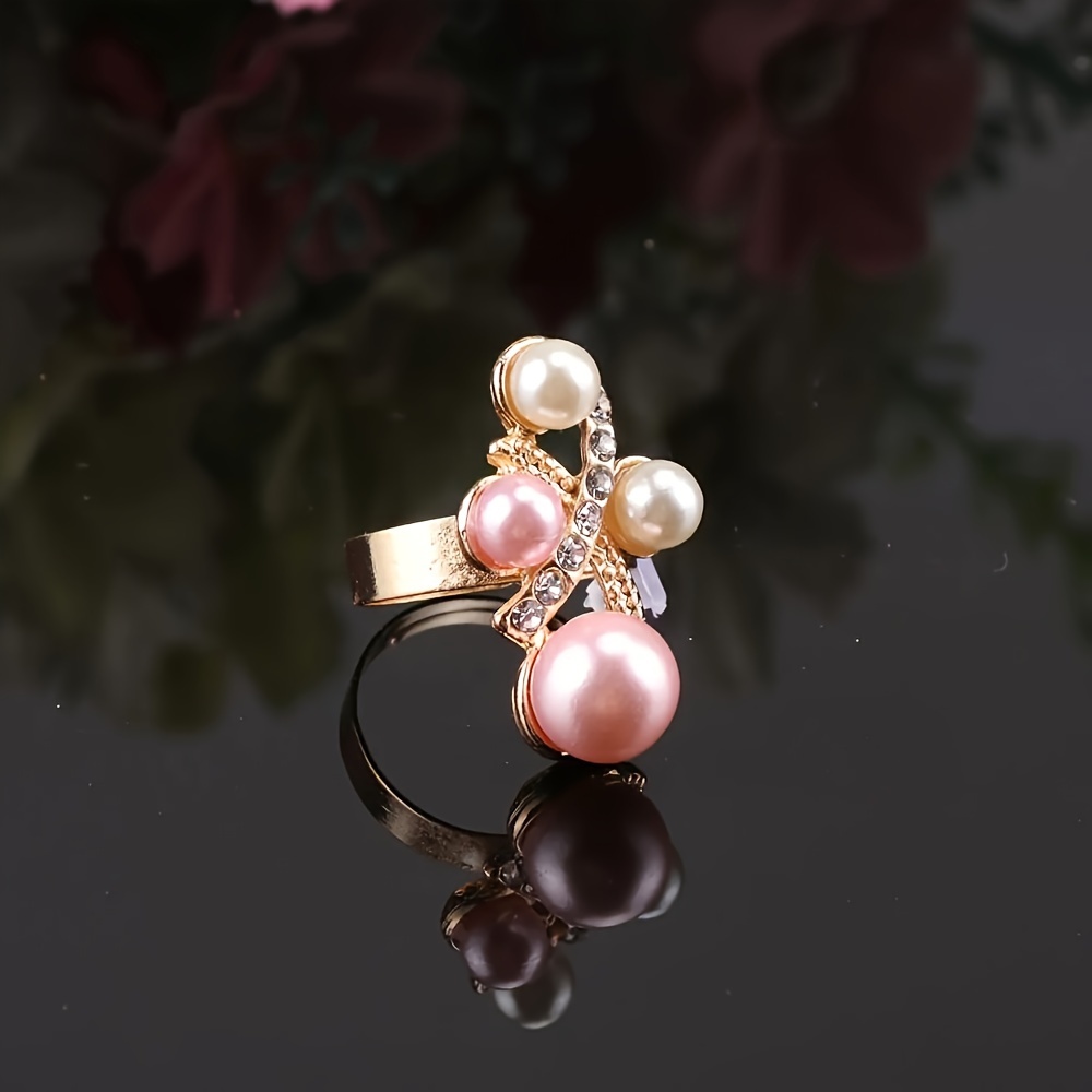Elegant Pink & White Jewellery Set, Necklace, Bracelet, Earrings, Ring