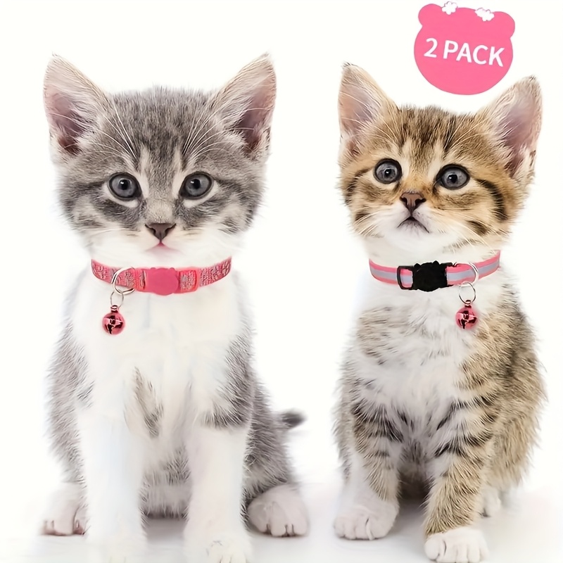 TEMU 2pcs Reflective Pet Collars, Light Up When Illuminated, Keep Your Pets At Night