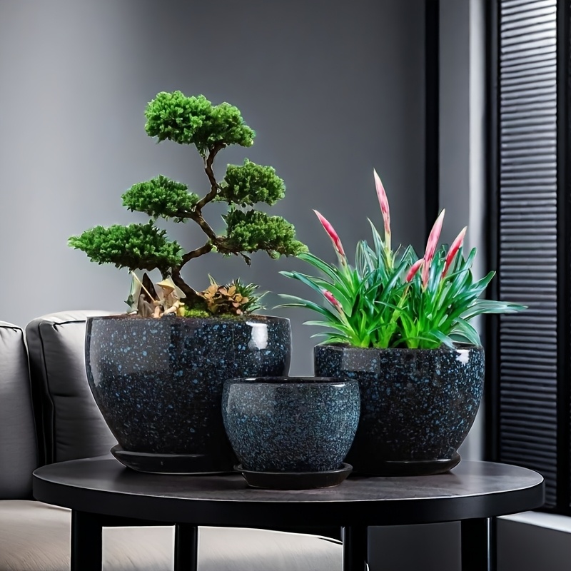 Pot Ceramique Exterieur MyGift 35,6 Cm Rectangulaire Moderne En Céramique Pot De Fleurs Pot De Fleur Rectangulaire Extérieur