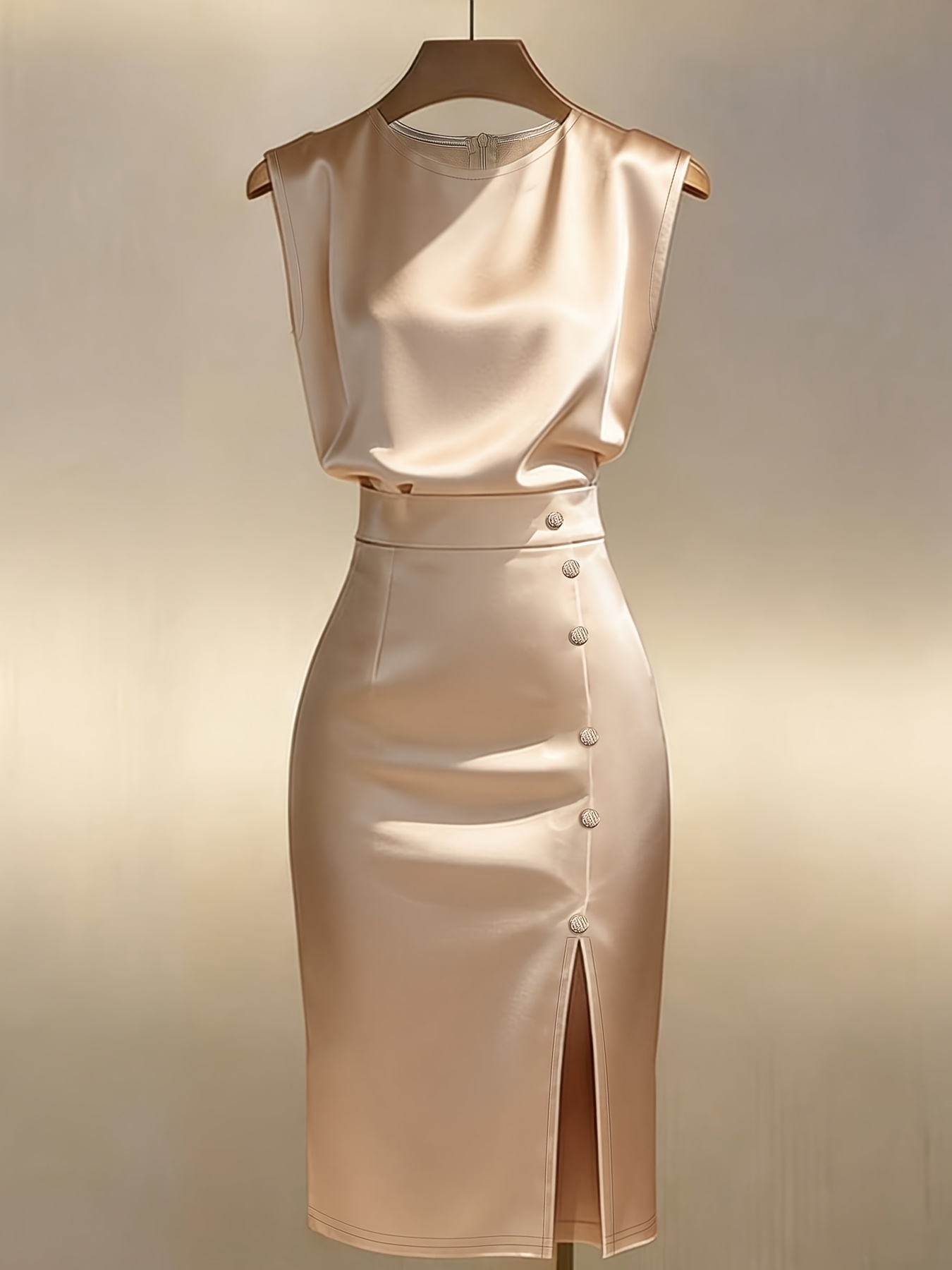 Sleeveless Draped Dress