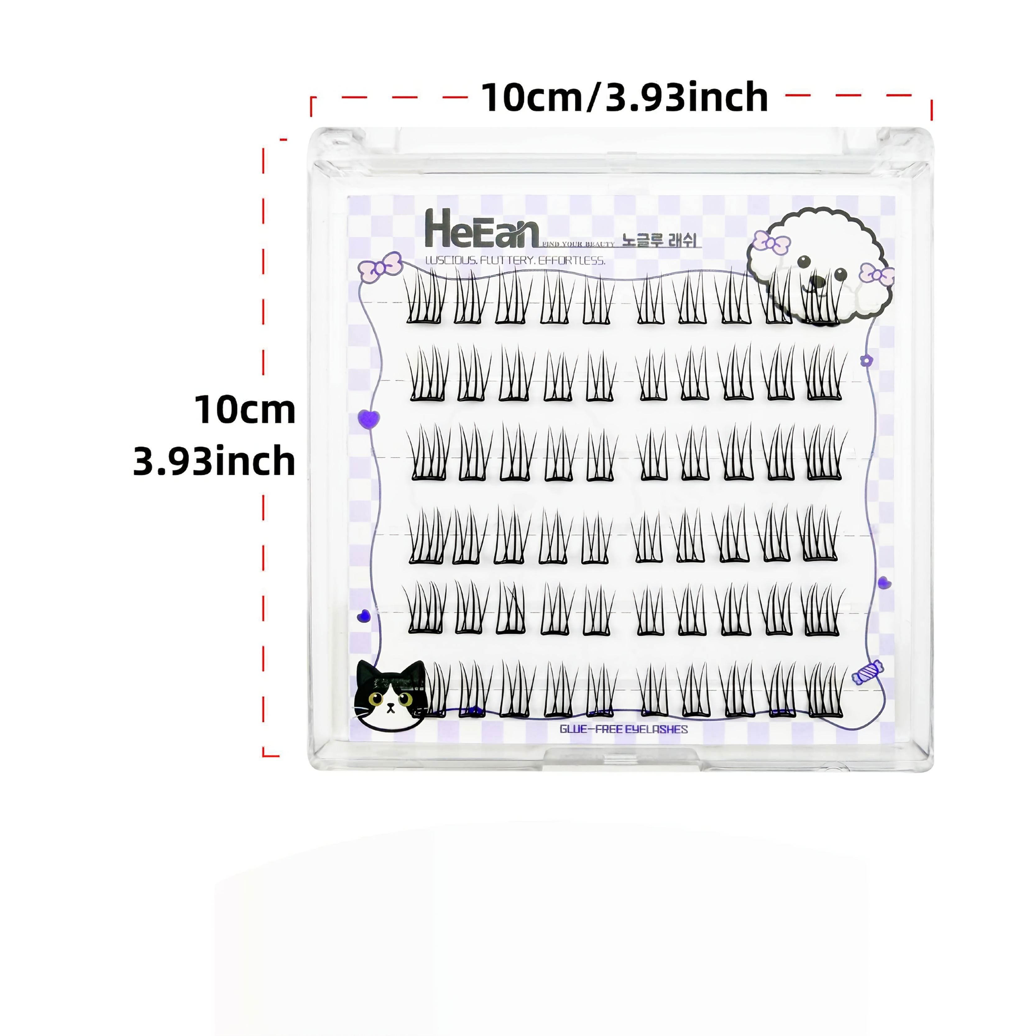 Glueless Uplifted Individual Lash Clusters, Pre-Glued Thin Stem