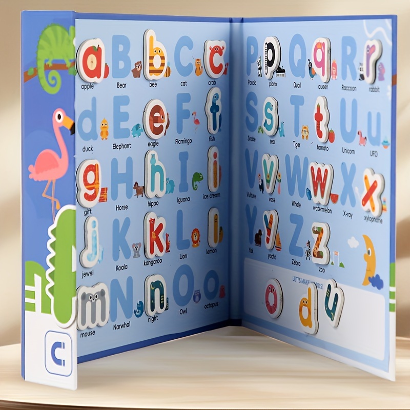 magnetic alphabet puzzle book colorful set for preschoolers fridge magnets 3 5 flashcards Product details 4
