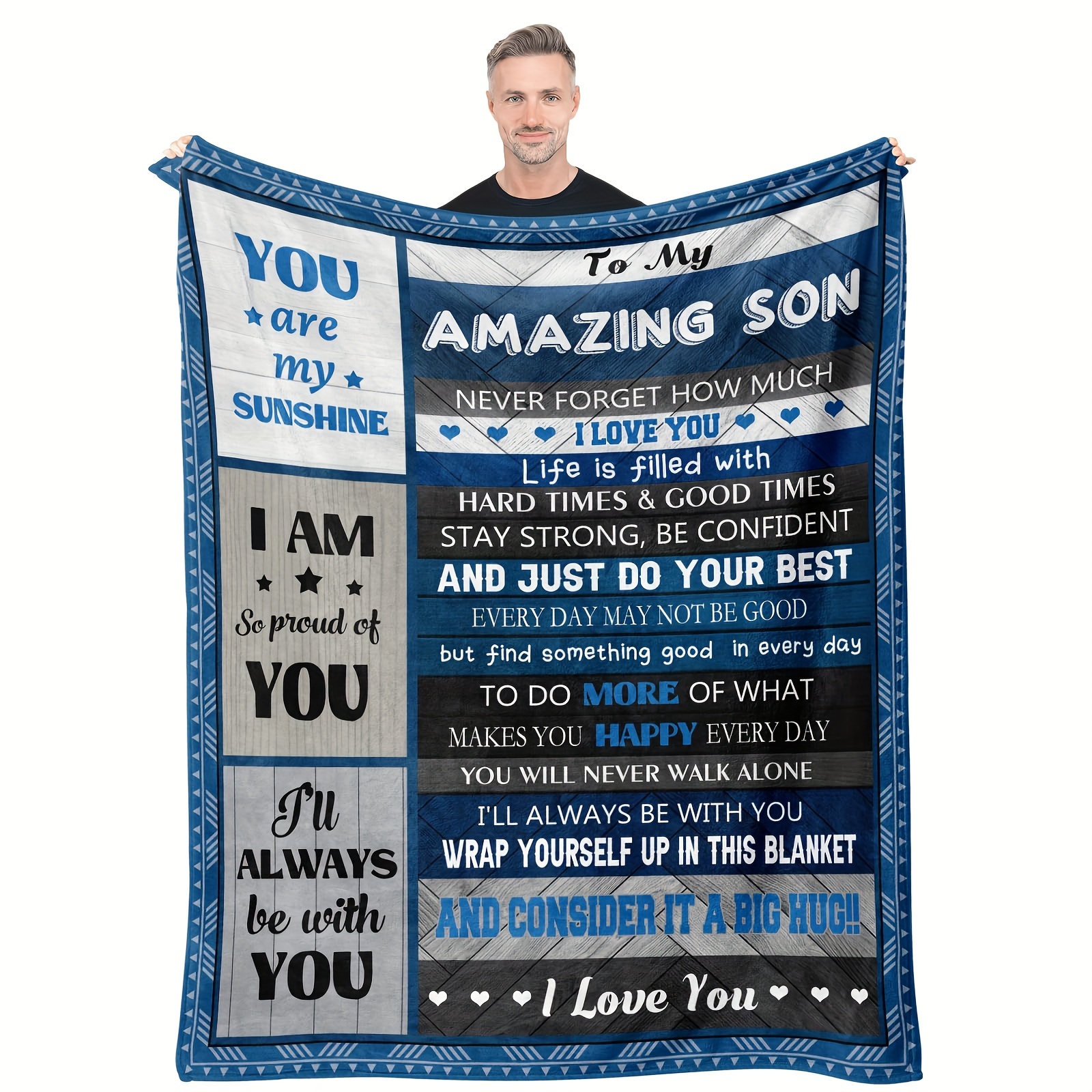 

1pcs Gifts For Son, Son Gifts Blanket, Son Gifts From Mom, Adult , Gift For Son, Birthday Graduation Gifts For Grown Son, To My Son Birthday Gifts From Mom Dad, Blanket