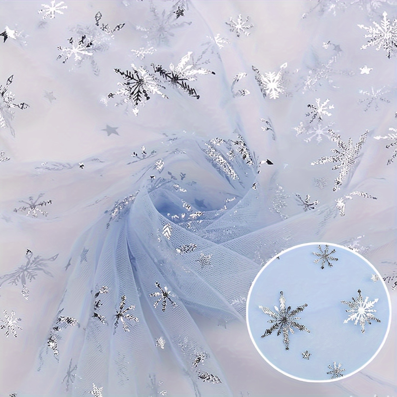 

Blue 160 X 300 Cm/63 X 118 In Sheer Fabric, Organza Fabric Tablecloth Birthday Party Supplies Party Decorations Christmas Tree Skirt Christmas Decorations Clearance