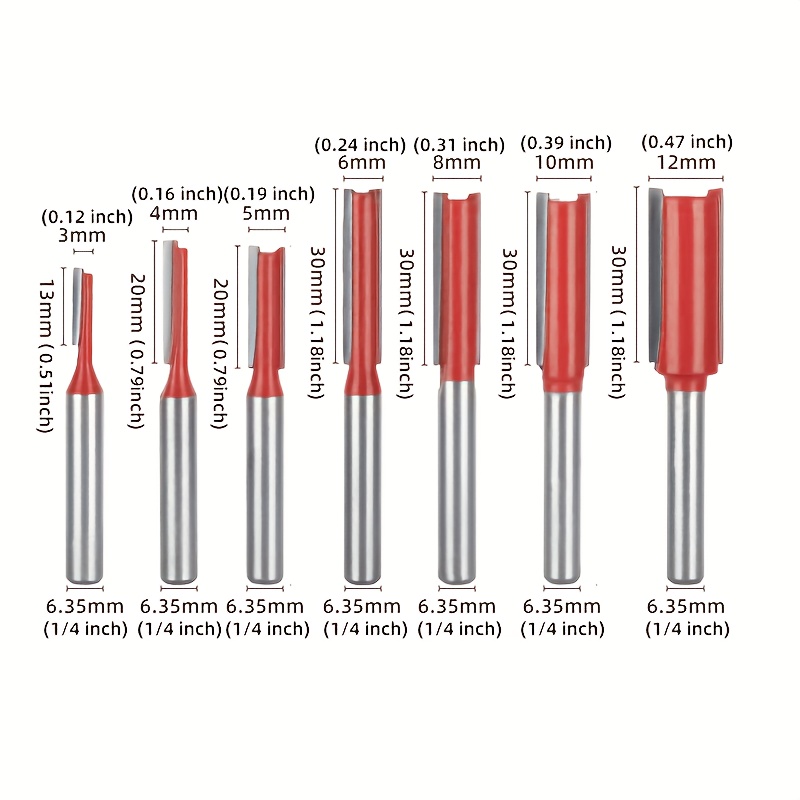TEMU Woodworking 7pcs Set Of Tenon And Milling Cutters, Semi-circular Bottom Tenon Joint Knife Set, Universal For Electric Wood Router Trimming And