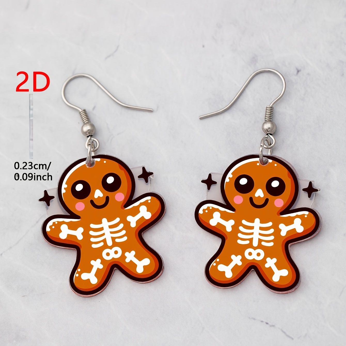 YUJUGLOW Women's Gothic Skeleton Earrings, Quirky