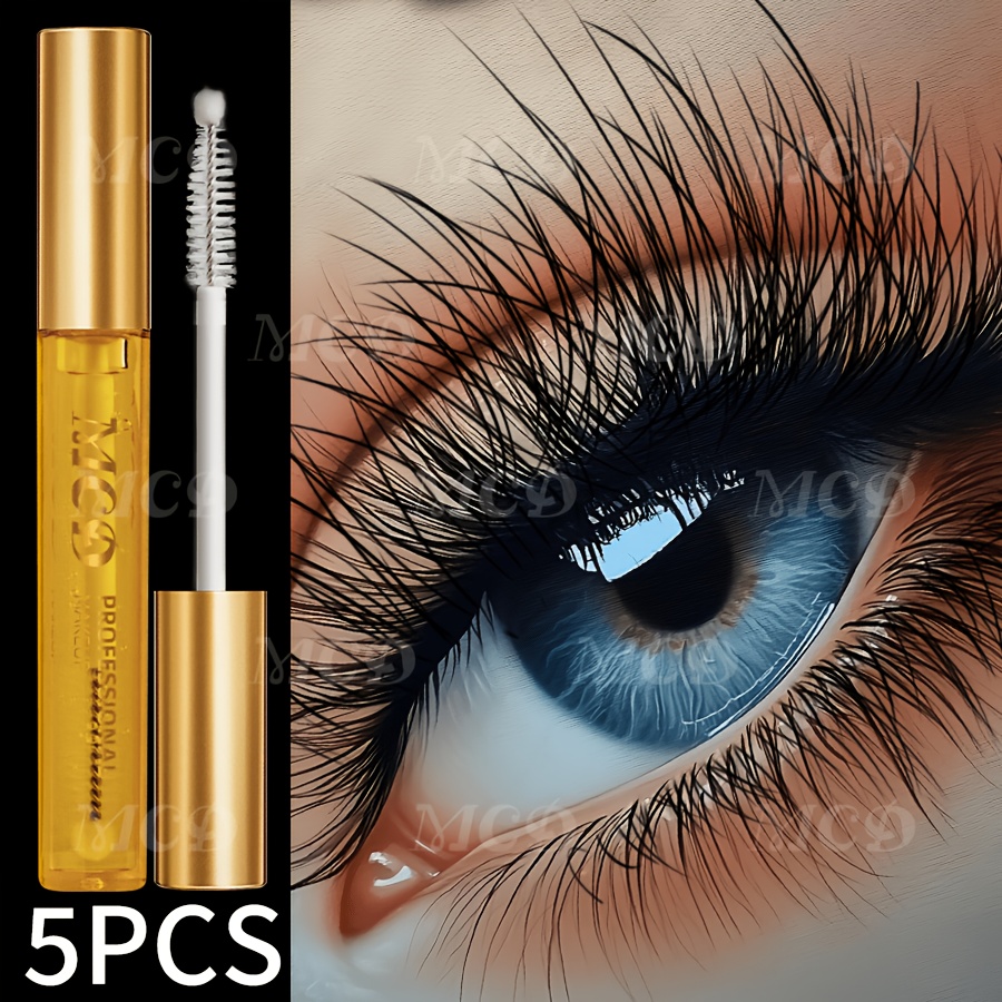 5pcs Eyelash Serum, Eye Makeup, Nourishes Eyelashes, Makes Eyelashes And Eyebrows Thicker And , Deep Moisturizing, Eyelash And Brow Hand Bull