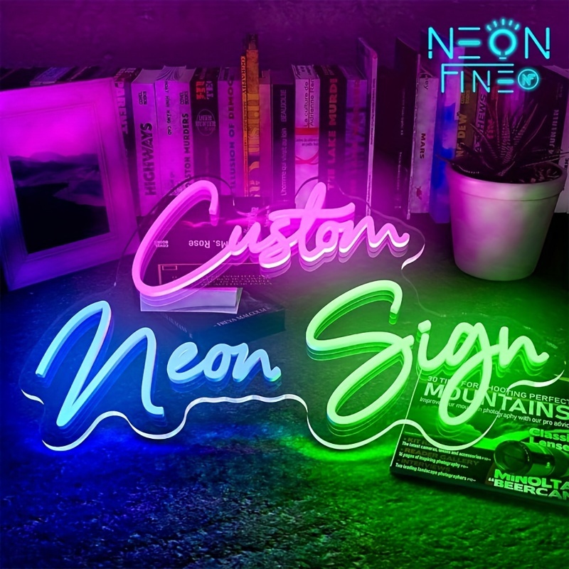 

Cool Neon Sign, 10inch/25.4cm, Led Neon Lights With Switch, Usb Powered, Cool Wall Decor For Home, Bar, Shop, , Multiple Colors