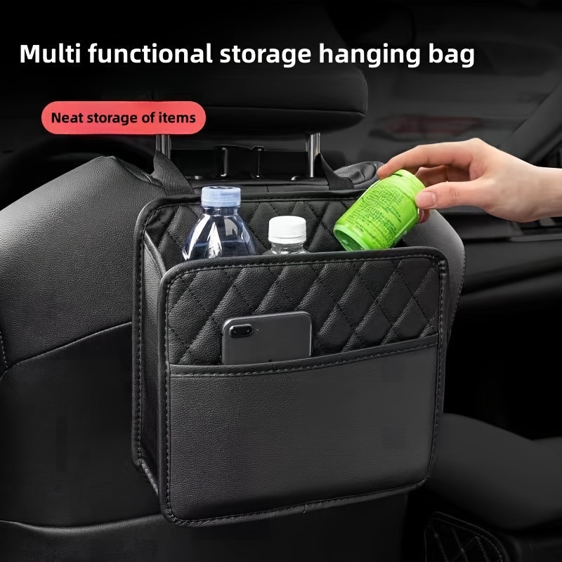 

Premium Faux Leather Car Seat Organizer - Spacious, Durable & Easy-clean Storage Bag For All Vehicles - Keeps Your Ride Tidy &