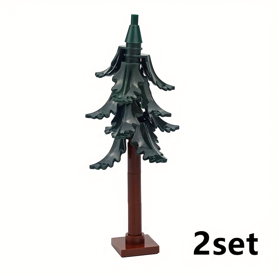 Winter Tree Bush Fir Leaf Street House Decoration Building Blocks