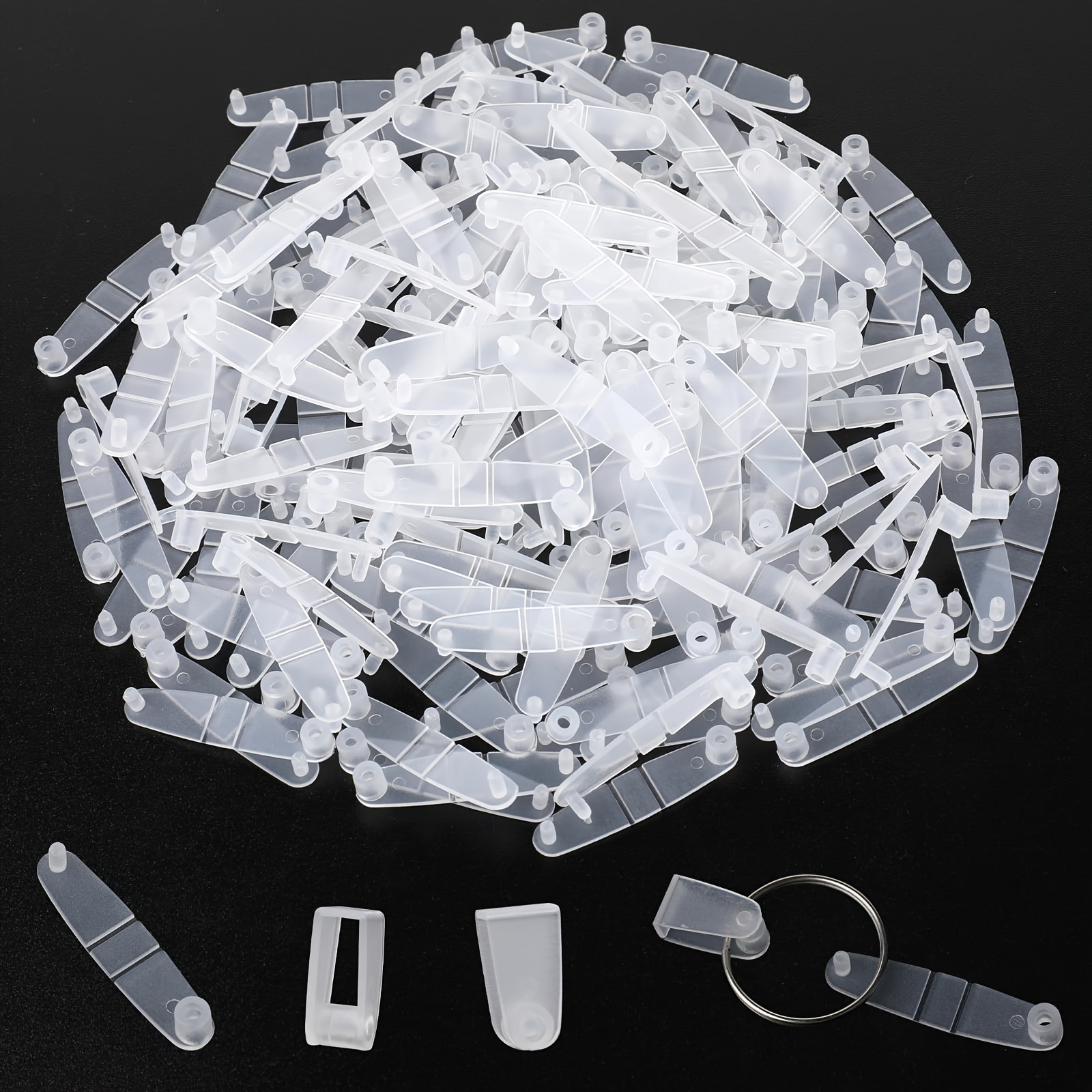 

100pcs Clear Acrylic Keychain Clips - Plastic Snap Jump Rings For Crafts, Lanyards & Diy Projects, Plastic Keychain Clips, Acrylic, Snap Jump Rings, Crafts