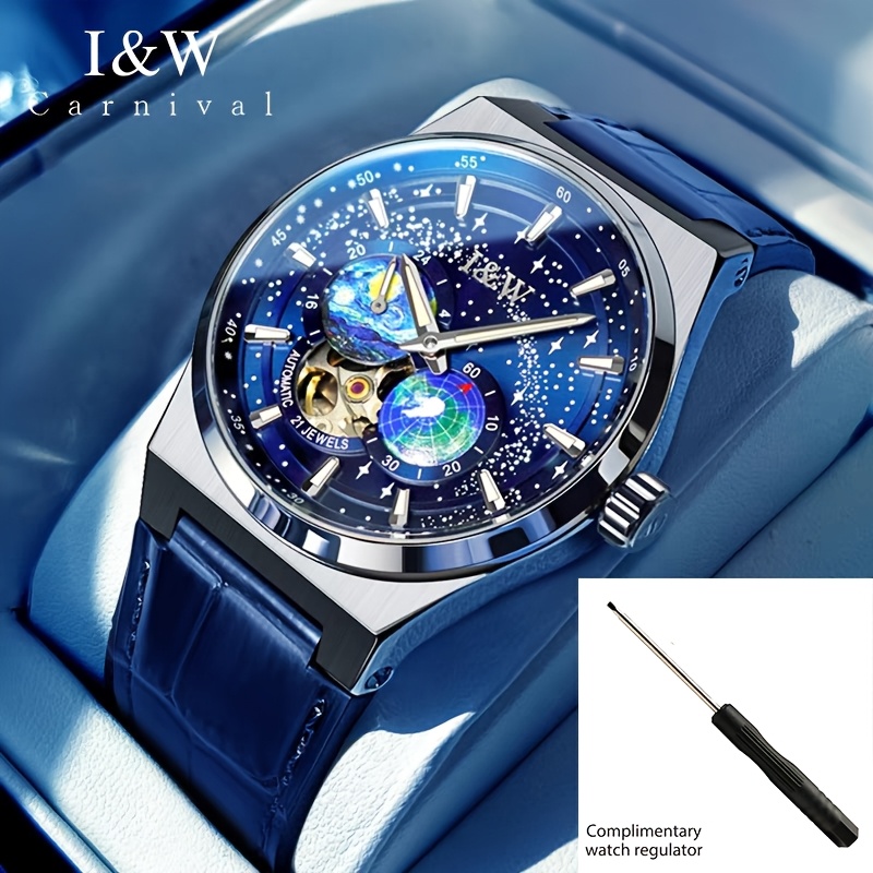Image of [] Luxury Brand 50m Waterproof Men's Mechanical Watch, Automatic Top-spin Leisure Sports Watch, Sapphire High-definition Luminous Watch