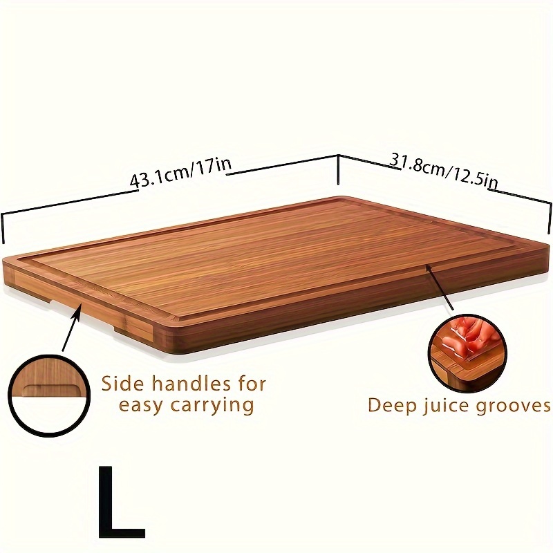 Planche à Découper Avec Rebord Amosfun 50x30cm - Planche Polyvalente Pour Légumes, Viande, Pizza - 9