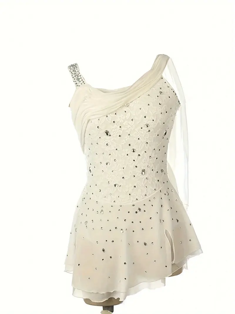 figure skating performance dress white lace style - Temu Sweden figure skating performance dress white lace style - Temu Sweden