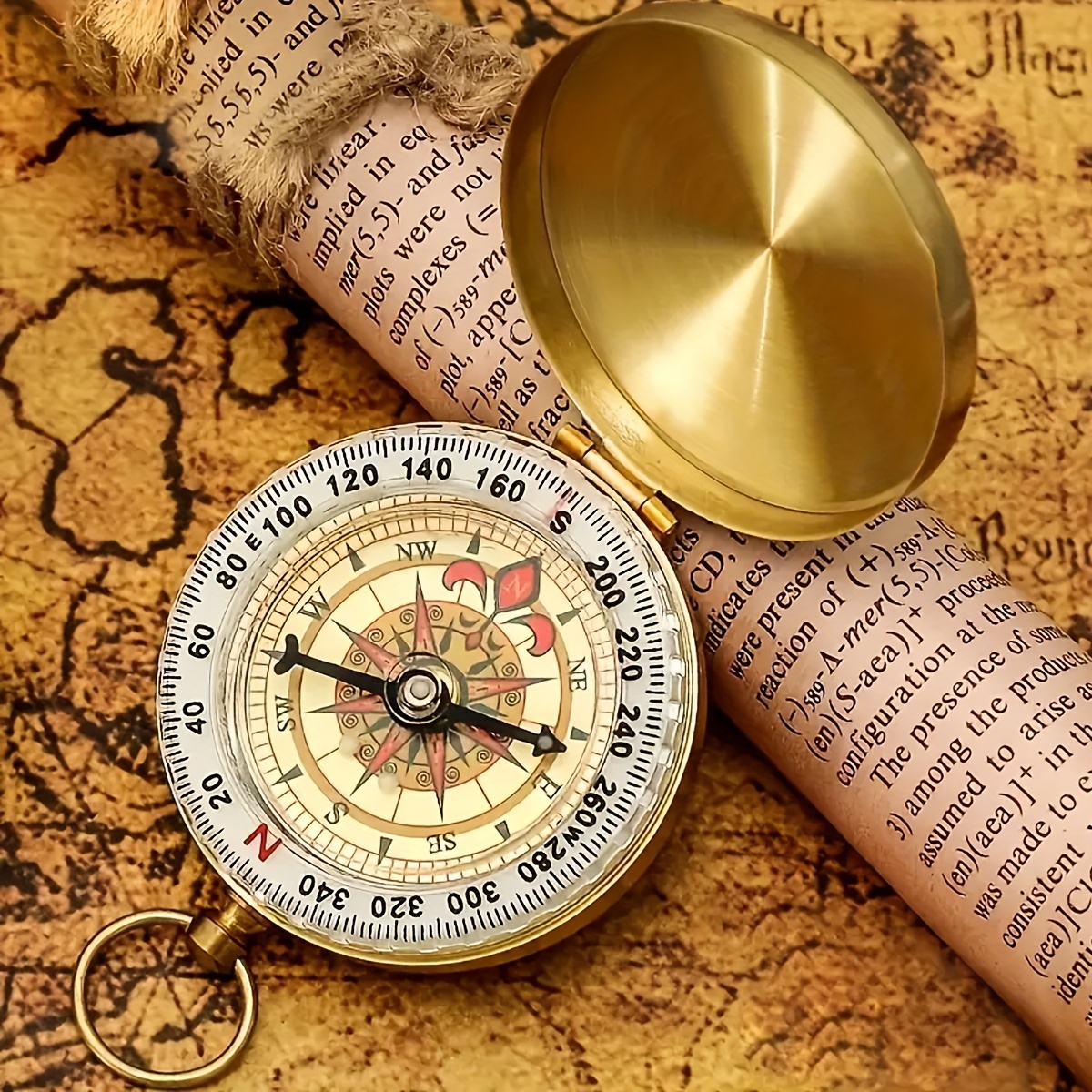 1pc Glow Compass, Portable Outdoor Camping Compass Tools Durable Compass - Precise Navigation & Portable Design For Camping, Hiking, And