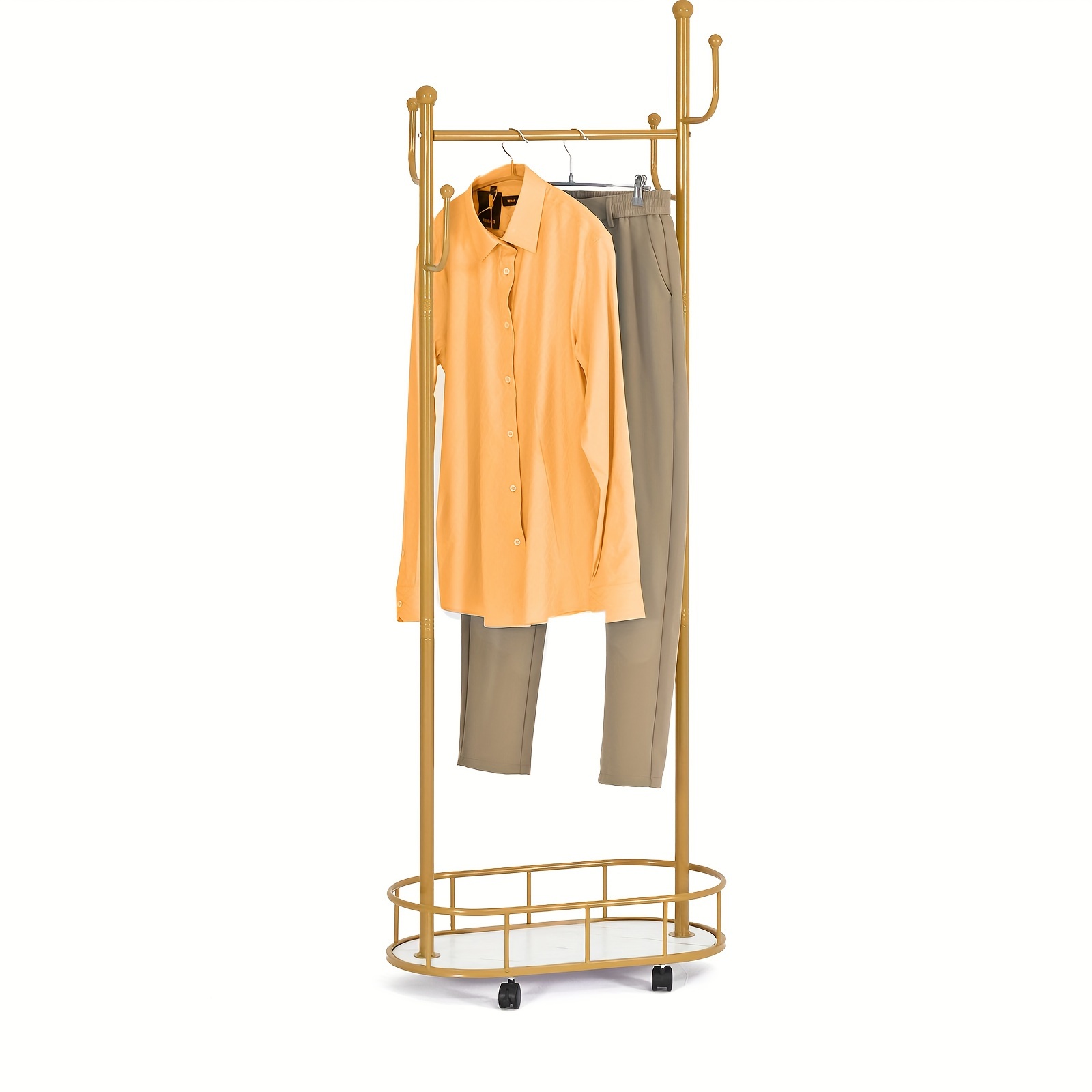 

Garment For Hanging Clothes, 68.5in*23.6in Clothes Organizer , Free Standing Closet Metal Clothing Racks, Clothes