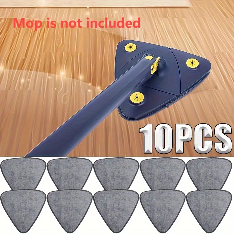 

10pcs Microfiber Dust Mop Replacement Heads, Sweeping Pads For Floor And Glass Cleaning, And Washable Cleaning Supplies Accessories