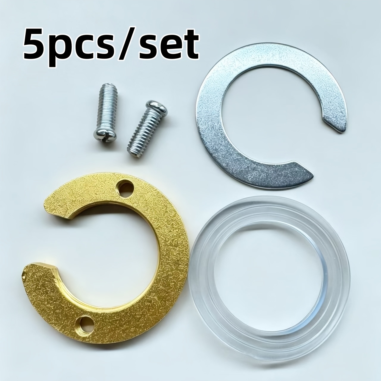 TEMU Juego de 5 piezas para grifo de cocina, tuerca antisoltamiento - universal para grifo - Kit de fijación para fregadero de cocina - Herramia para