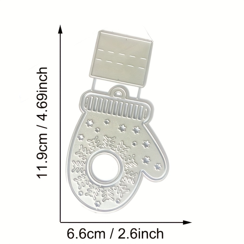 Image of 1pc 3d Christmas Glove Chocolate Lolly Holder Carbon Steel Scrapbooking Metal Cutting Dies Craft For Diy Paper Card Making