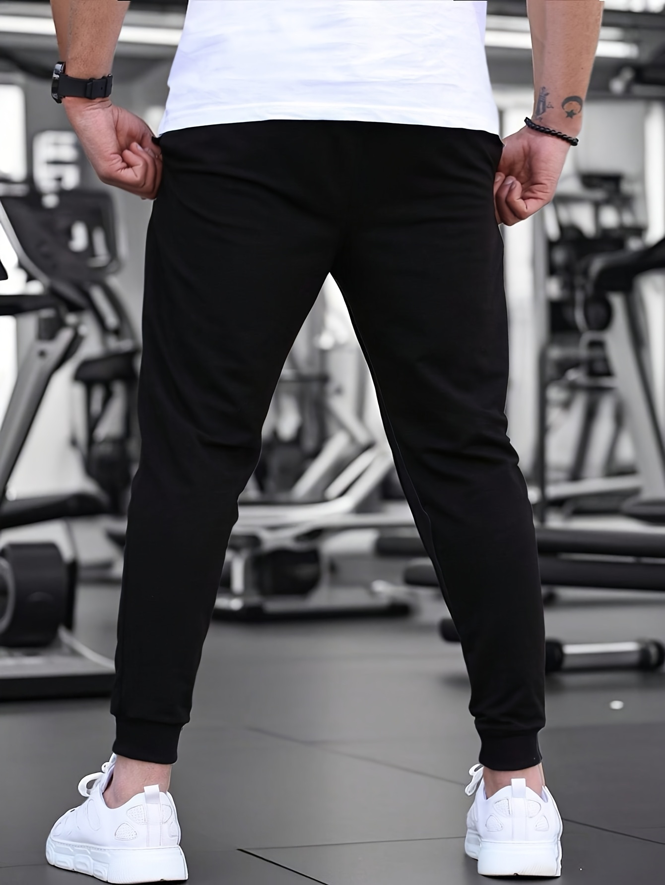 mens fit breathable jogger pants with shield geometric print lightweight stretch fabric for gym running casual wear machine washable athletic casual trousers jogging pants sporty pants durable sportswear details 2