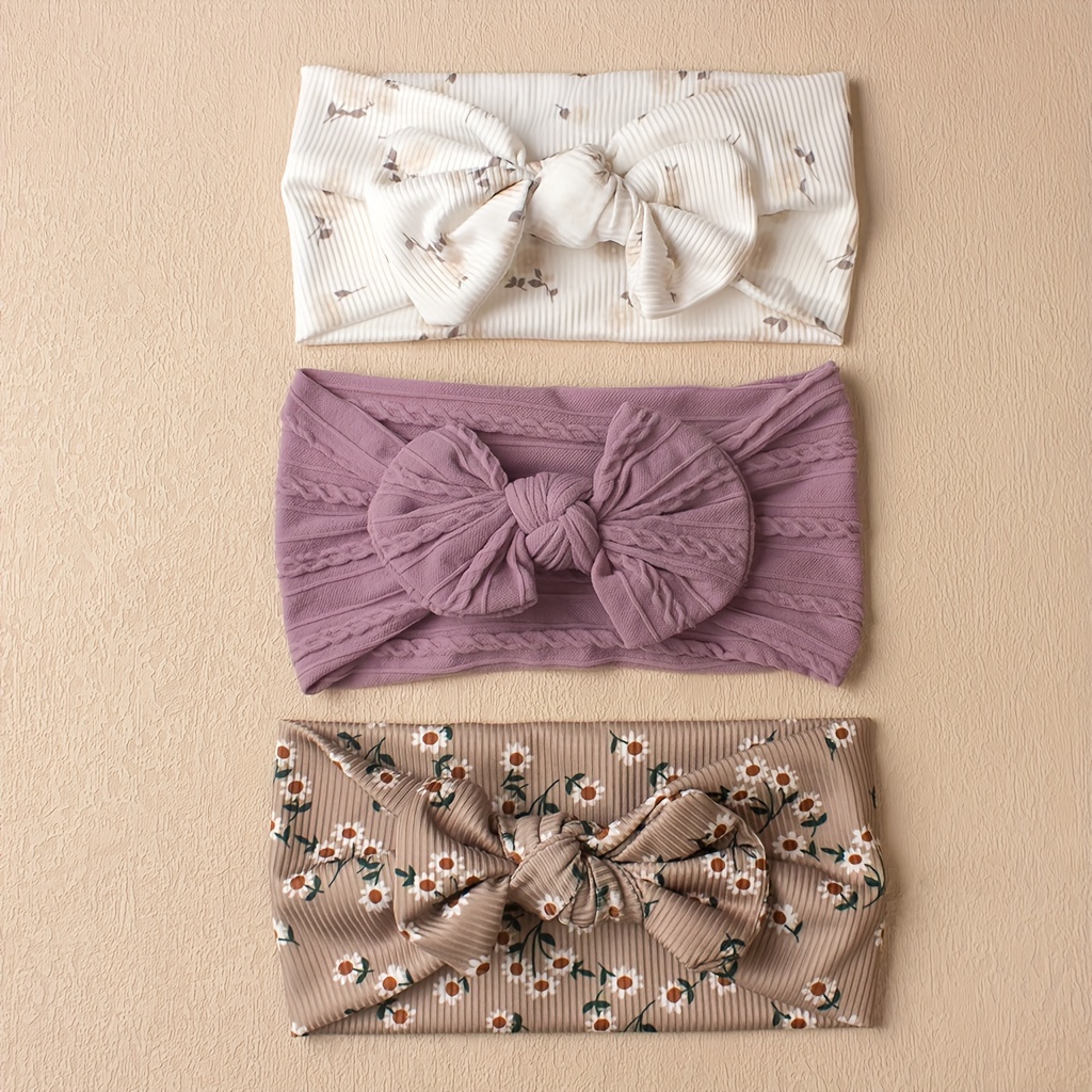 3pcs Creative Bow Headband Cute Girl Headband Hair Additions Holiday Gift