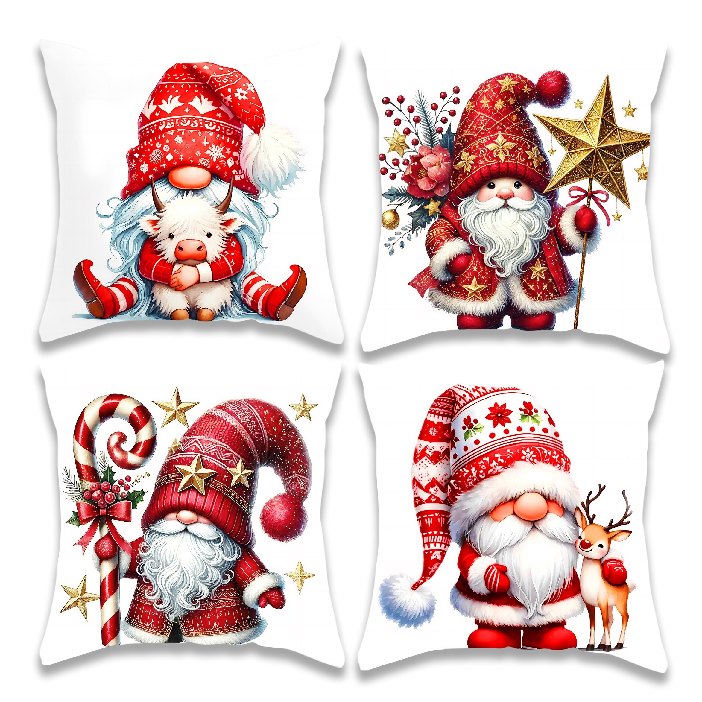 

4- Christmas , 18x18 , , , Washable, For , Sofa, Bed - , No