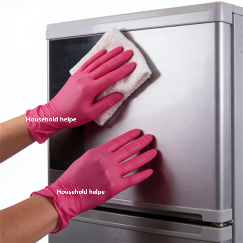 6/10 Pairs Disposable Nitrile Gloves | Isolate Stains, Prevent Dirt and Oil, Ideal for Wiping Windows, Mopping Floors, Washing Cloths, and Dishes, Frees Hands from Roughness, Essential for Home Use