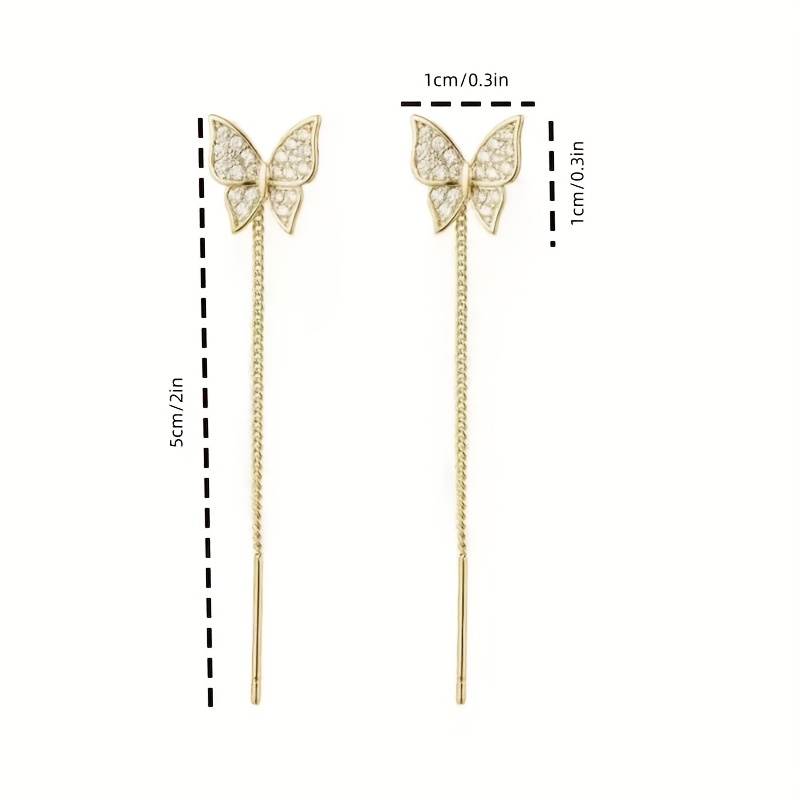 elegant   dangle earrings sparkling   design 925 sterling silver posts   daily wear gift festive accessory   earrings   Product details 4