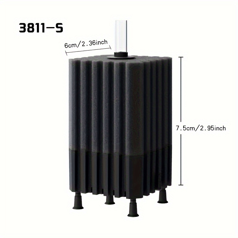 E-shop Biochemischer Filter mit Bio-Keramik-Medium-Kugeln und Luftstein, leiser Aquarium-Schwammfilter - Verbessert die Wasserqualität und