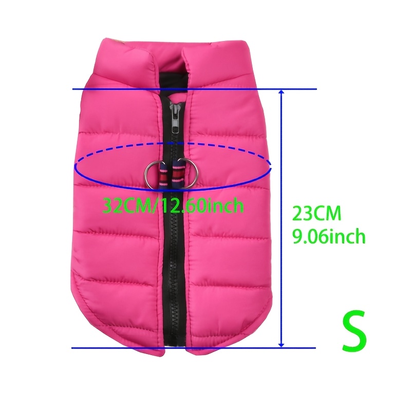 E-shop Hund Jacke Weste Winter Hundekleidung mit D-Ring Warme Welpenkleidung für Kleine Hunde Katzen Weste Französische Bulldogge Chihuahua Mantel