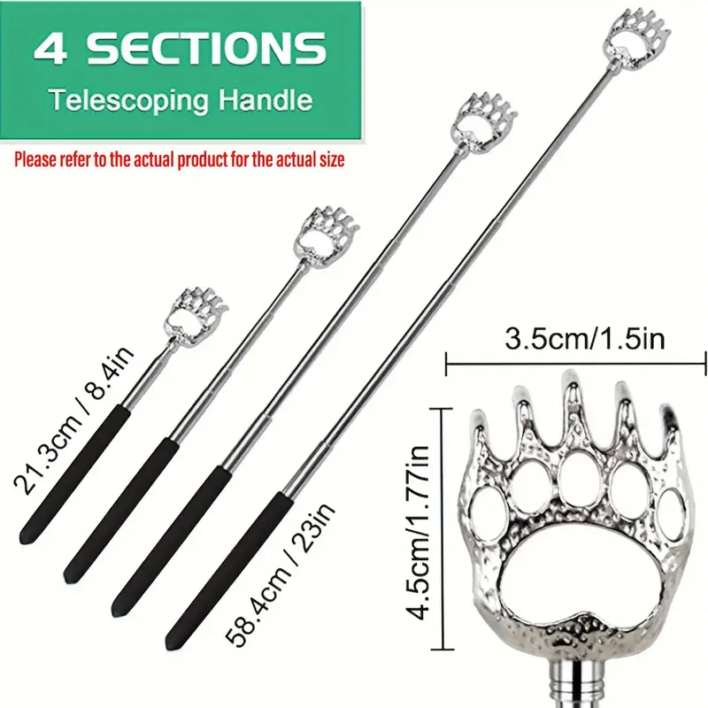2 pack telescopic back scratcher extendable manual back massager tool for men and women ideal for christmas stocking stuffers novelty gift for birthday and festivals Product details 2
