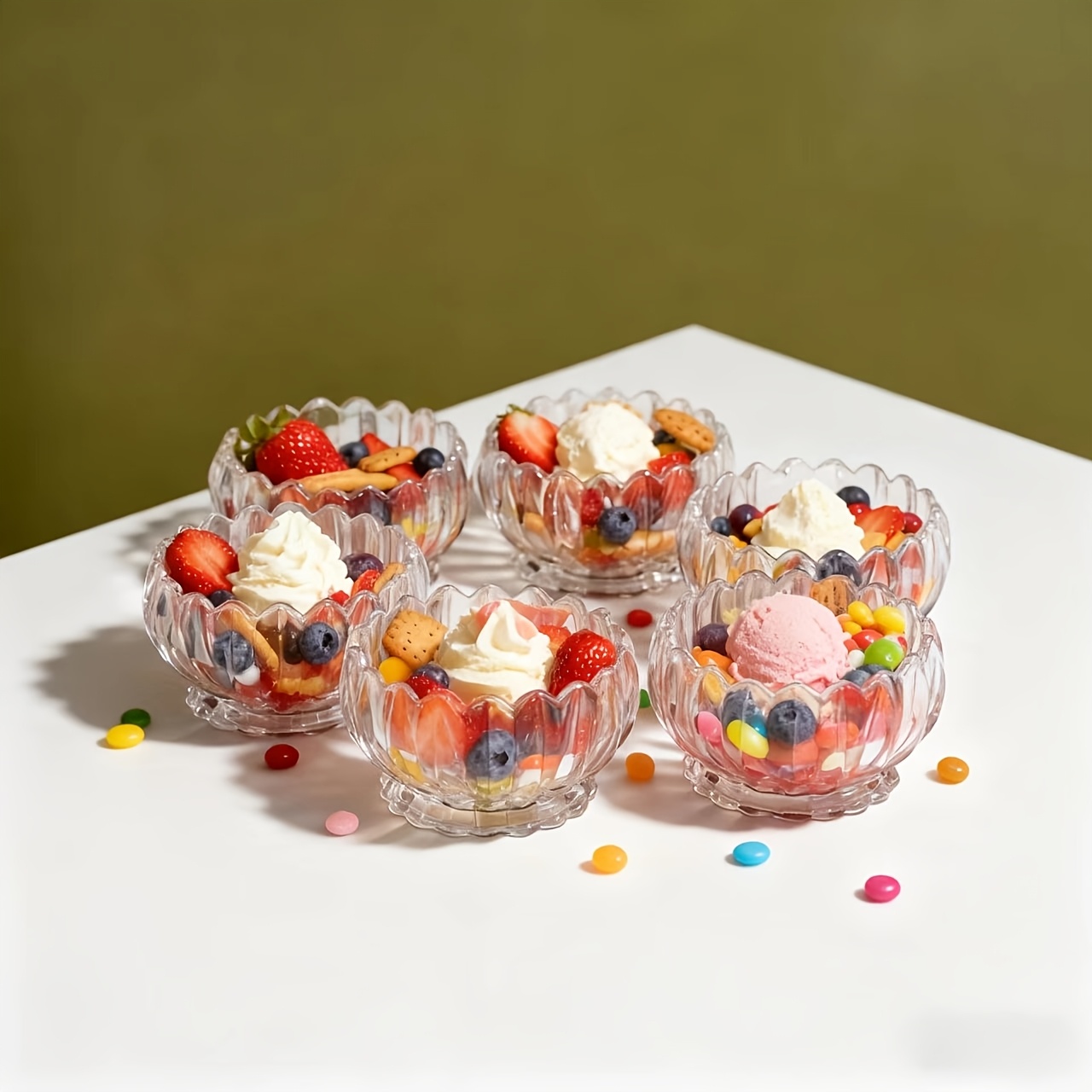 Glass Bowl Set (2/4/6pcs) - Safe For Kitchen, Microwave, And Dishwasher Use - Fruit And Dessert Serving Bowls
