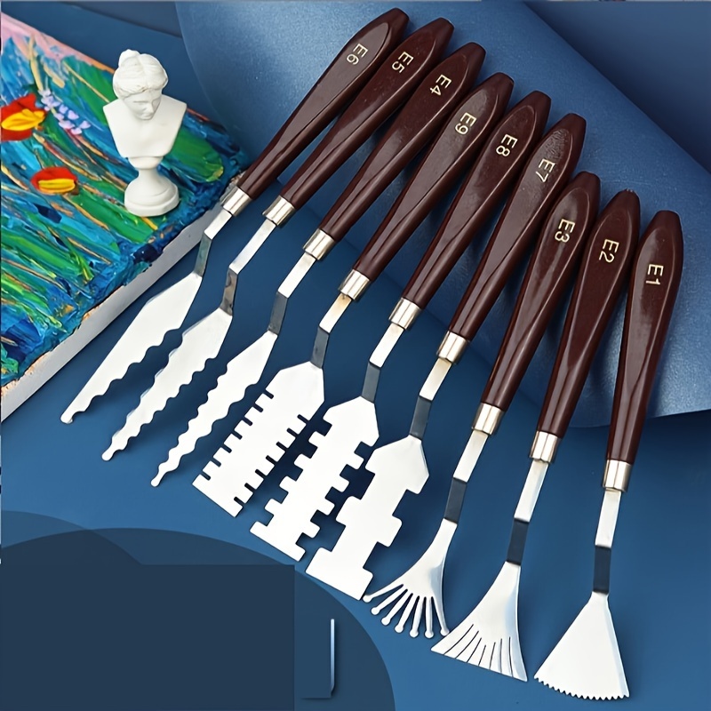 

[top-] 9pcs Knife Set For Oil Painting - For Mixing, & Blending