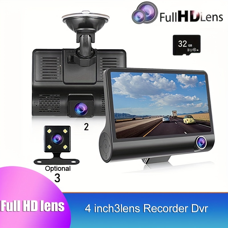 

Hd Car Tachograph 1080p 4 " Alloy And Rear Reversing Car Dvr