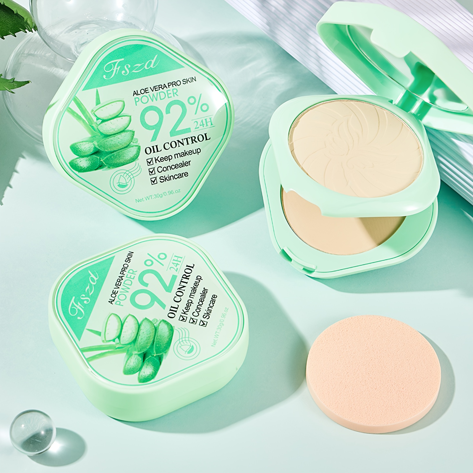 aloe vera makeup set double layer powder lightweight non - Temu Oman
