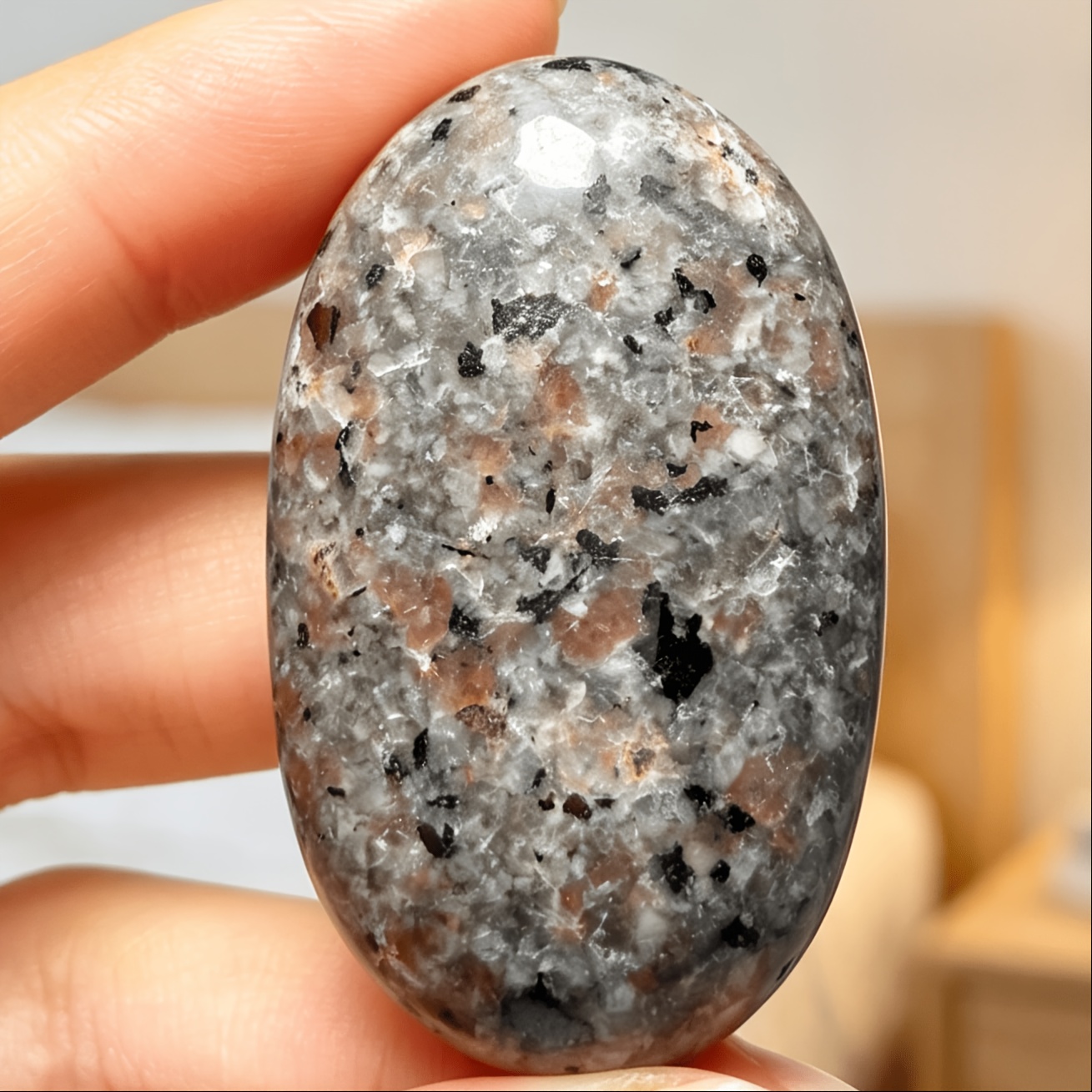 2pcs Natural Flame Stone Yooperlite Palm Stone Set