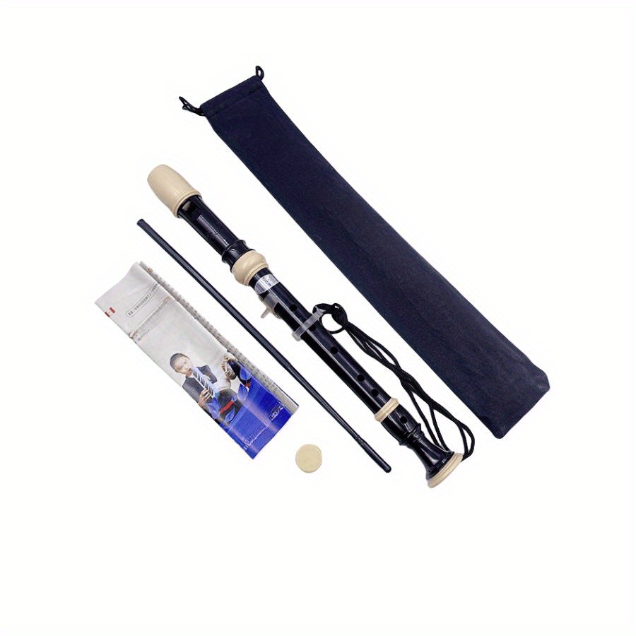 TEMU 1pc High Quality Adjustable 6 Hole Flute, Halloween Christmas Beginner Adult Clarinet, Flute Woodwind Instrument, Includes Cleaning Tools, Thumb