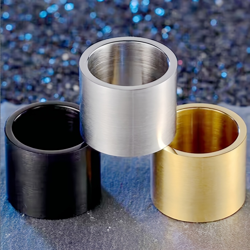 18mm Wide Titanium Men's Ring, Casual Plain Band