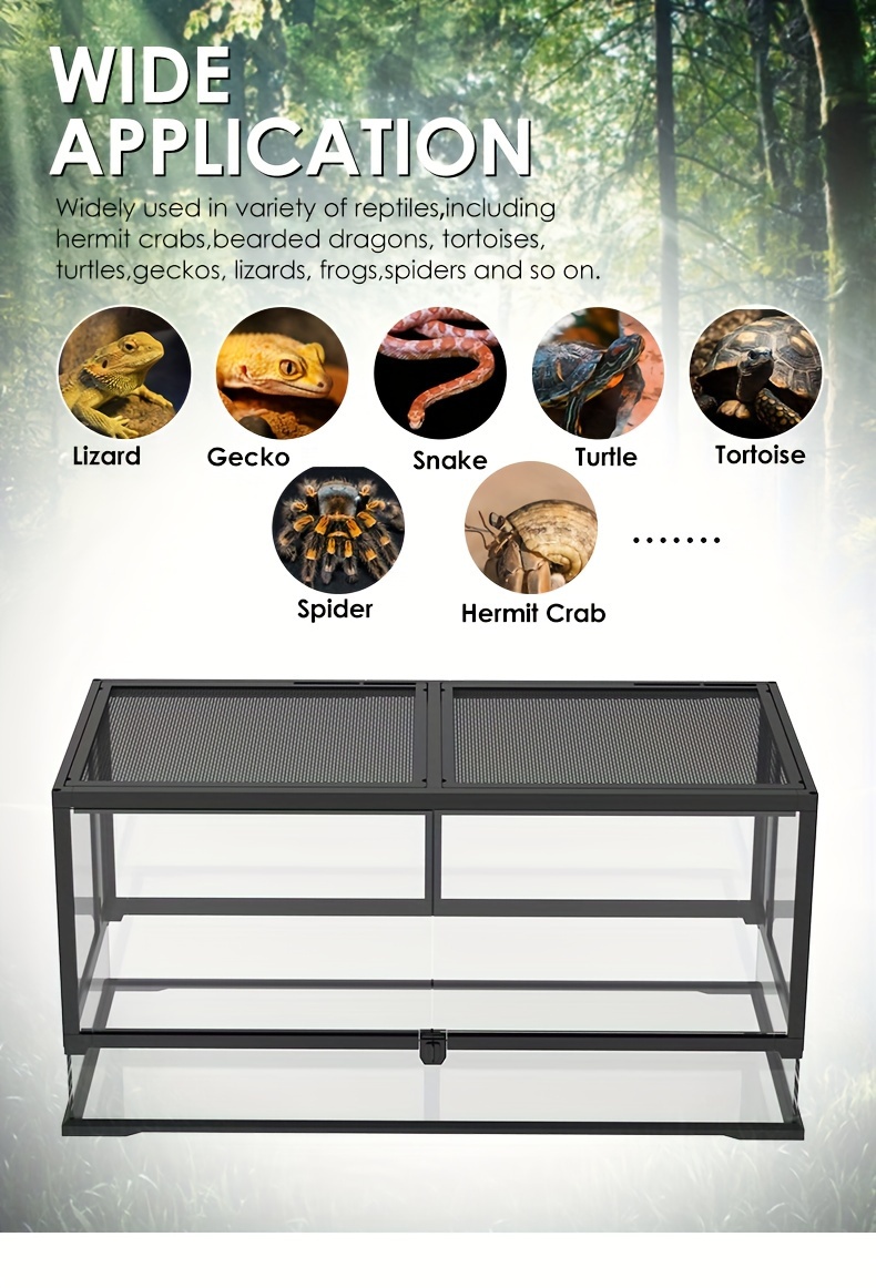 Repti Zoo Tempered Glass Large 90 Gallon Reptile Tank : Target