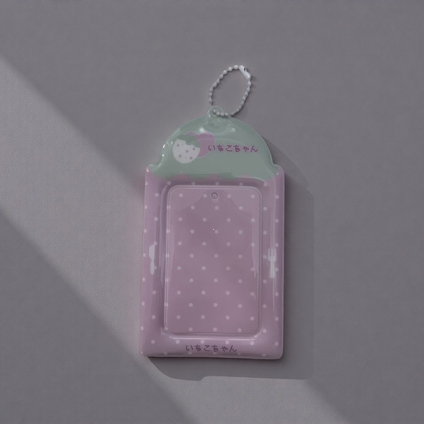TEMU 2d Ins-style Girly Pink Strawberry Card Holder For 3-inch Instant Film Photos, Small Card Storage Display Pendant
