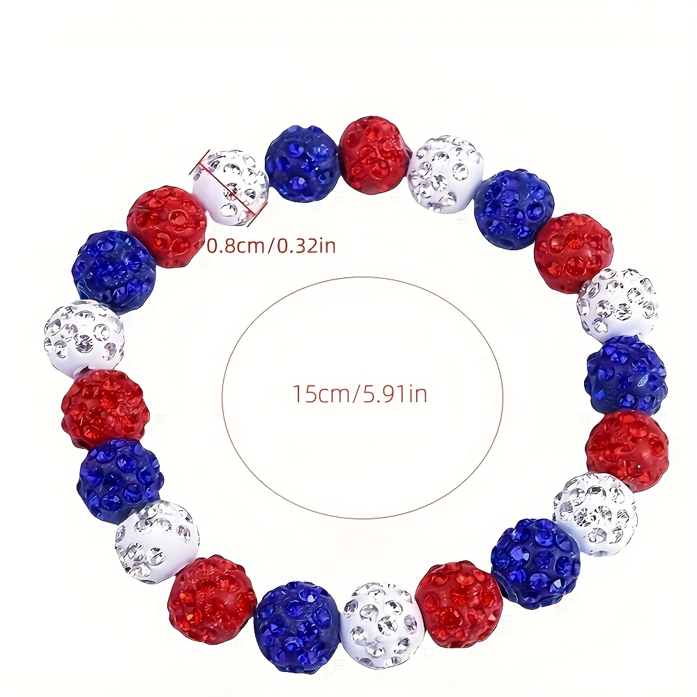 Glittery Sequin Baseball Bracelet for Men & Women