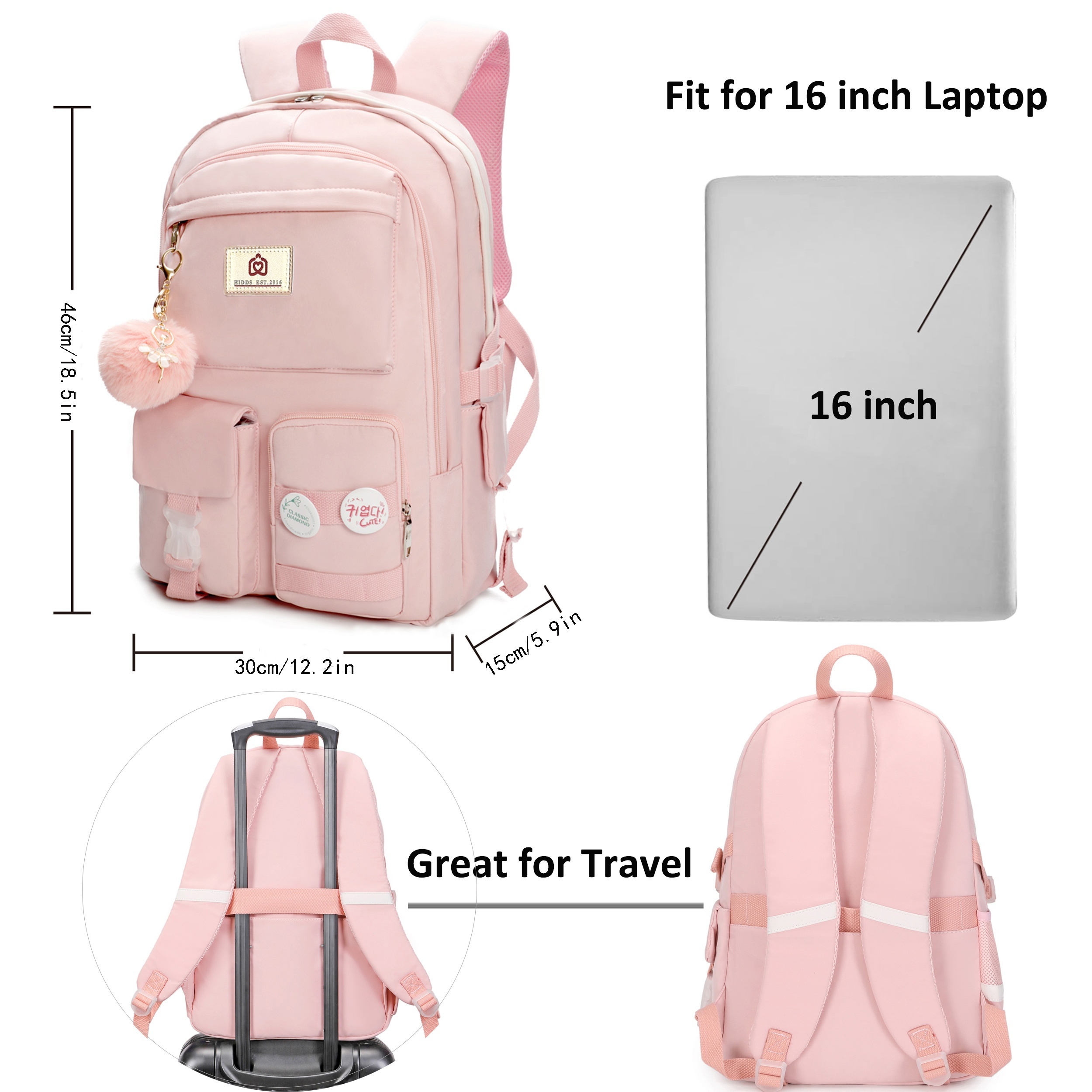 laptop backpacks 15 6 inch school bag college backpack anti - Temu