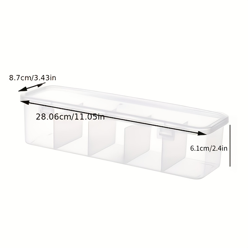 Five-compartment Transparent Hair Accessory Organizer, Jewelry Storage Box, Cable Management Box, Portable Charging Cable Organizer
