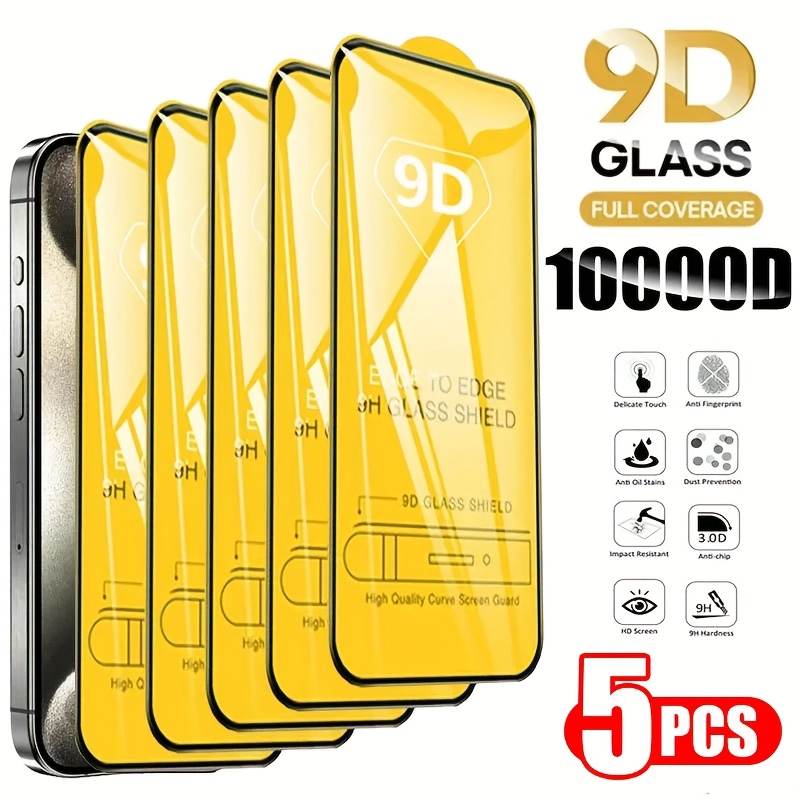 5pcs 9d tempered glass screen protector 16 12 13 Temu Australia